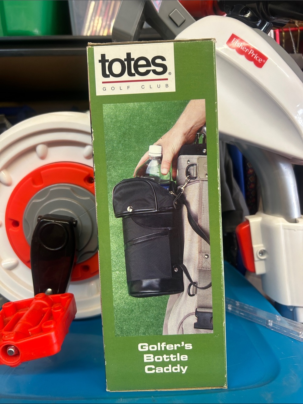 totes Black Golf Bottle Caddy with Zippered Pocket Father’s Day gift new in box